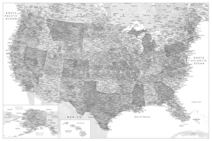 Picture of HIGHLY DETAILED MAP OF THE UNITED STATES JIMMY