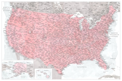 Picture of HIGHLY DETAILED MAP OF THE UNITED STATES, GOPI