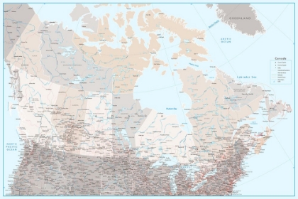 Picture of DETAILED MAP OF CANADA, LINCOLN