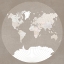 Picture of THE WORLD MAP IN A CIRCLE, MUTED BROWN