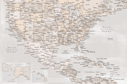 Picture of LUCILLE, MAP OF THE UNITED STATES AND THE CARIBBEAN SEA