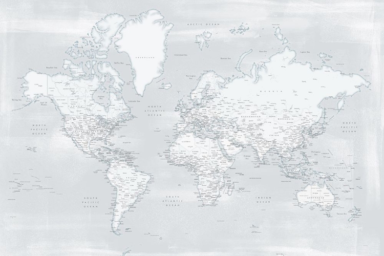 Picture of DETAILED WORLD MAP WITH CITIES, MAELI COLD