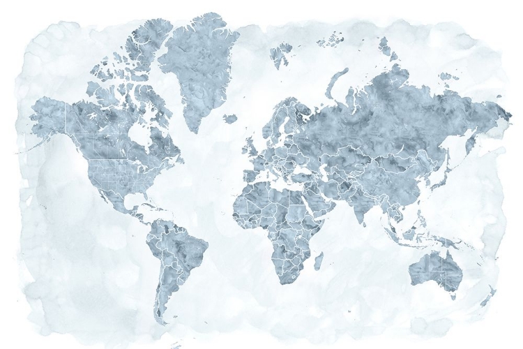 Picture of WORLD MAP WITH OUTLINED COUNTRIES, JACQ