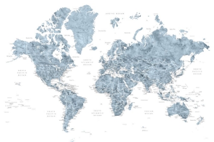 Picture of DETAILED WORLD MAP WITH CITIES, NINIAN