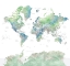 Picture of DETAILED WORLD MAP WITH CITIES, DECLAN