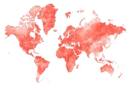 Picture of WORLD MAP WITH OUTLINED COUNTRIES, CORALINAH