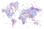 Picture of WATERCOLOR WORLD MAP WITH CITIES, GINA