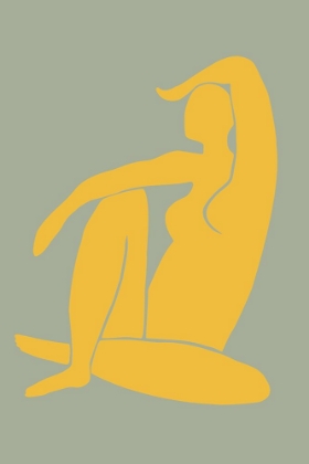 Picture of FIGURE GREEN AND YELLOW MATISSE STYLE