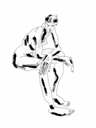 Picture of SEATED NUDE WITH CROSSED ARMS WHITE