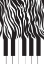 Picture of ZEBRA PIANO PRINT BLACK AND WHITE