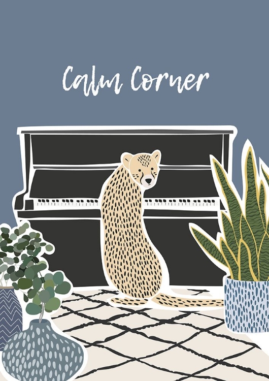 Picture of CALMING CORNER KIDS CHEETAH PIANO PRINT