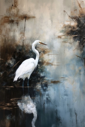 Picture of EGRET IN LAKE