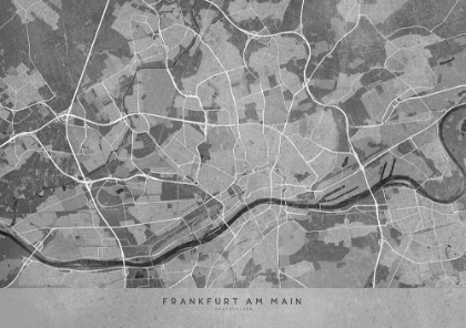 Picture of GRAY VINTAGE MAP OF FRANKFURT GERMANY