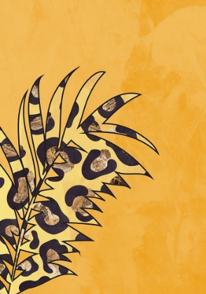 Picture of YELLOW LEOPARD PRINT PALM LEAF