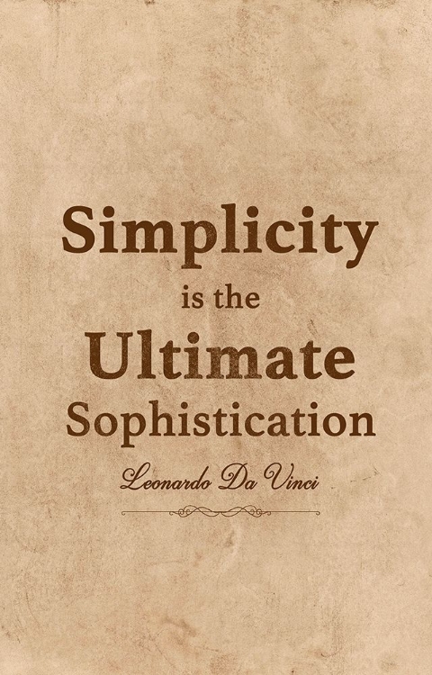 Picture of DA VINCI QUOTE SIMPLICITY