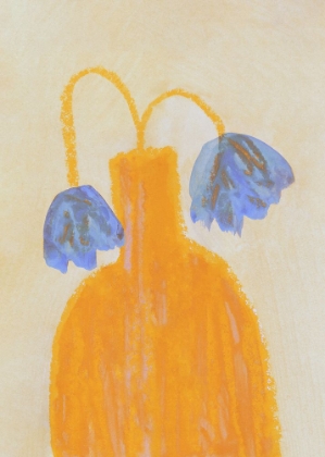 Picture of STILL LIFE WITH A VASE AND TWO FLOWERS