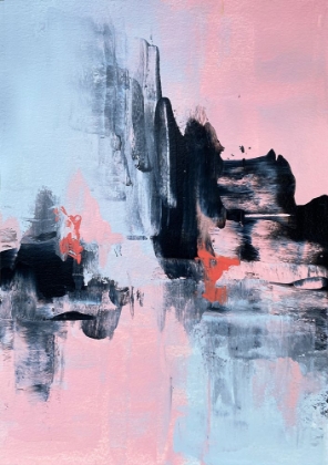 Picture of PINK AND GREY ABSTRACT 1