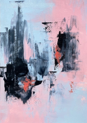 Picture of PINK AND GREY ABSTRACT 3