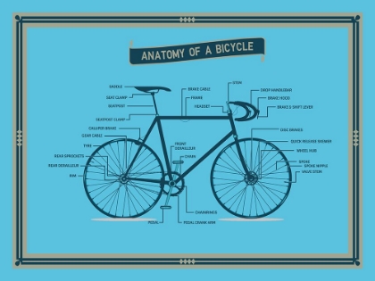 Picture of ANATOMY OF A BICYCLE STANDARD WALL ART