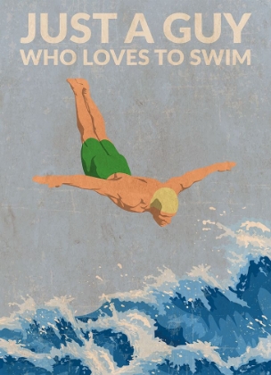 Picture of JUST A GUY WHO LOVES TO SWIM (GREEN)