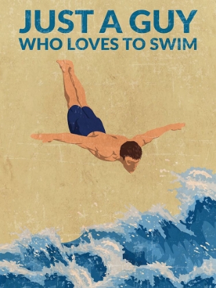 Picture of JUST A GUY WHO LOVES TO SWIM (BLUE)