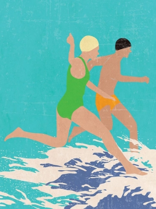 Picture of RUNNING SWIMMERS (BLUE)