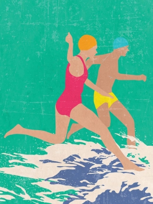 Picture of RUNNING SWIMMERS (GREEN)