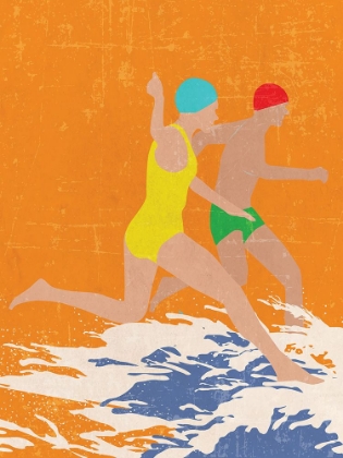 Picture of RUNNING SWIMMERS (ORANGE)
