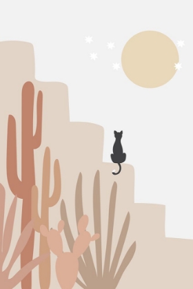 Picture of CAT WITH CACTUS
