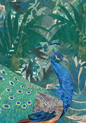 Picture of PEACOCK IN THE TROPICAL JUNGLE