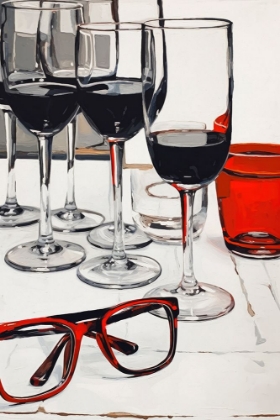Picture of STILL LIFE WITH RED GLASSES