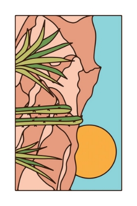 Picture of MINIMAL DESERT SUNSET LANDSCAPE