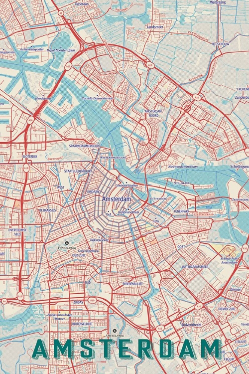 Picture of RETRO MAP   AMSTERDAM