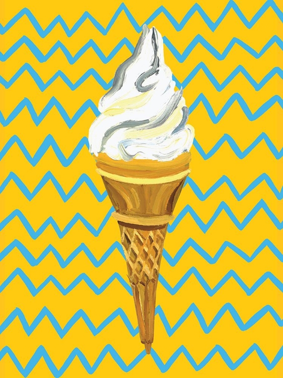 Picture of ICE CREAM YELLOW ZIGZAG