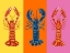 Picture of LOBSTER LANGOUSTINES POP ART 3