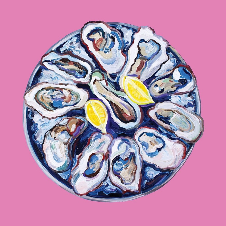 Picture of OYSTERS ON A PLATE PINK