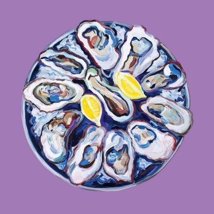 Picture of OYSTERS ON A PLATE PURPLE
