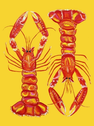 Picture of LANGOUSTINES ON YELLOW