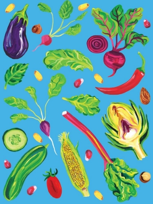 Picture of SPRING VEGETABLES BLUE