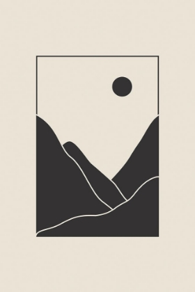 Picture of BLACK MINIMAL MOUNTAINS #2
