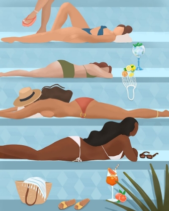 Picture of LADIES BY THE POOL