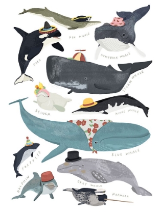 Picture of WHALES IN HATS