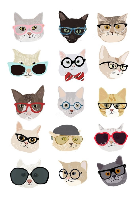 Picture of CATS WITH GLASSES