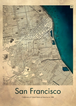 Picture of SAN FRANCISCO RETRO MAP