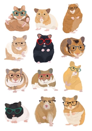 Picture of A1 HAMSTERS IN GLASSES