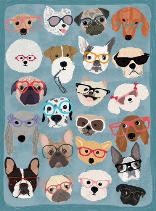 Picture of PUZZLE DOGS IN GLASSES