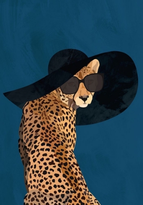 Picture of FASHIONABLE CHEETAH WEARING A SUNHAT