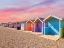 Picture of MULTICOLORED-HUTS ON SUMMER DAY