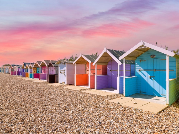 Picture of MULTICOLORED-HUTS ON SUMMER DAY