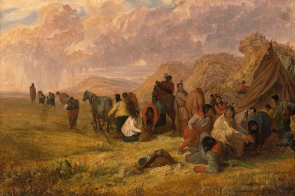 Picture of SIOUX INDIANS BREAKING UP CAMP